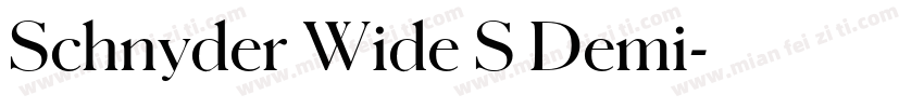 Schnyder Wide S Demi字体转换